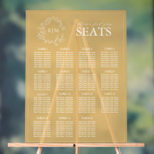 Elegantes Wappen mit Goldleafy Monogram