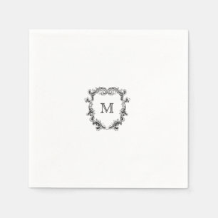 Elegantes Wappen Monogram Wedding Napkin Serviette