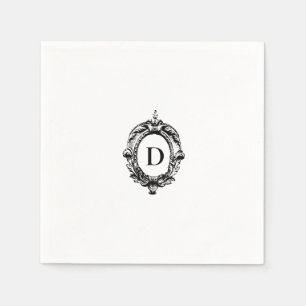 Elegantes Wappen Monogram Wedding Napkin Serviette