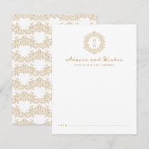 Elegantes Wappenmonogramm in Gold zur Hochzeit