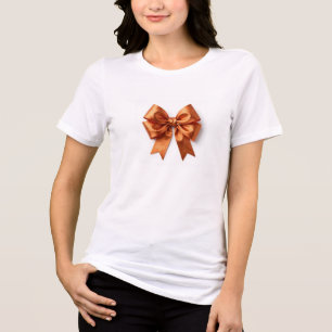 Elegantes Warmkupfer- und Ahornblatt-Luxusmarken-L Tri-Blend Shirt