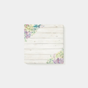 Elegantes Wasser Sukkulente Pflanze Rustikales Hol Post-it Klebezettel