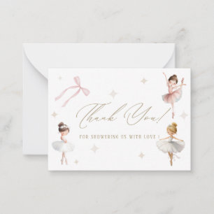 Elegantes Wasserfarben-Balletttutu zum Geburtstag Mitteilungskarte