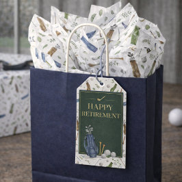 Elegantes Wasserfarben Blau Grün Golf Thema Ruhest Geschenkanhänger