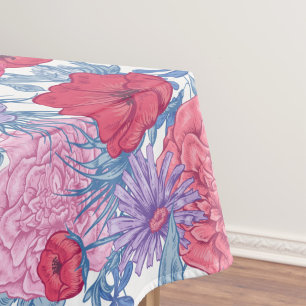 Elegantes Wasserfarben-Blumen-Dekorationsmuster Tischdecke