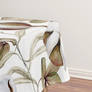 Elegantes Wasserfarben-Blumen-Dekorationsmuster Tischdecke