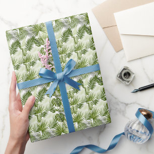 Elegantes Wasserfarben-Blumen-Dekorationsmuster wi Geschenkpapier