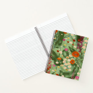 Elegantes Wasserfarben-Blumen-Frühlings-Wildblumen Notizbuch