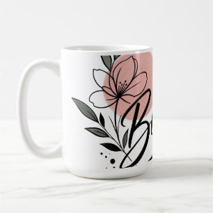Elegantes Wasserfarben-Blumenbouquet Vintage Flora Kaffeetasse