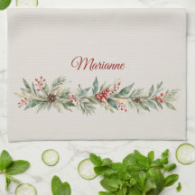 Elegantes Wasserfarben-Botanik-Weihnachten 
