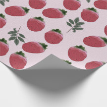 Elegantes Wasserfarben-Erdbeer-Geschenkpapier