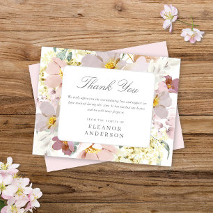 Elegantes Wasserfarben-Gedenkmal Dankeschön-Karte Dankeskarte