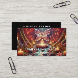 Elegantes Wasserfarben-Logo Zen Yoga Heilung Gesun Visitenkarte