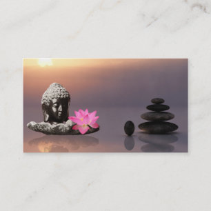 Elegantes Wasserfarben-Logo Zen Yoga Heilung Gesun Visitenkarte