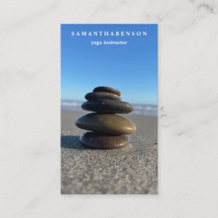 Elegantes Wasserfarben-Logo Zen Yoga Heilung Gesun Visitenkarte