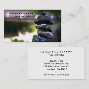 Elegantes Wasserfarben-Logo Zen Yoga Heilung Gesun Visitenkarte