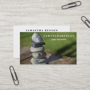 Elegantes Wasserfarben-Logo Zen Yoga Heilung Gesun Visitenkarte
