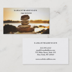 Elegantes Wasserfarben-Logo Zen Yoga Heilung Gesun Visitenkarte