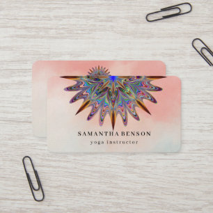 Elegantes Wasserfarben-Lotusblumen-Logo Yoga-Gesch Visitenkarte