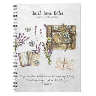 Elegantes Wasserfarben-Monogramm-Stille-Zeit-Journ Notizblock