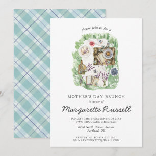 Elegantes Wasserfarben-Muttertags-Picknick-Brunch Einladung