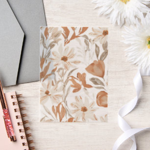 Elegantes Wasserfarben-Terrakotta-Blumenmuster