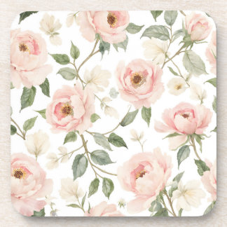 Elegantes Wasserfarben-Torten und Rose Blumenmuste Getränkeuntersetzer