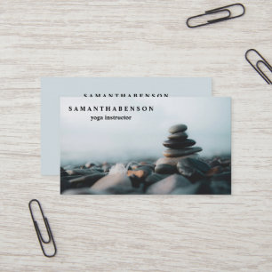 Elegantes Wasserfarblogo Zen-Yoga-Heilung Visitenkarte