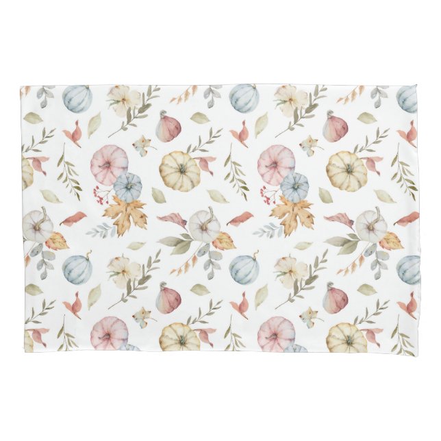 Elegantes Wasserfarbmuster im Herbst Kissenbezug (Vorderseite)