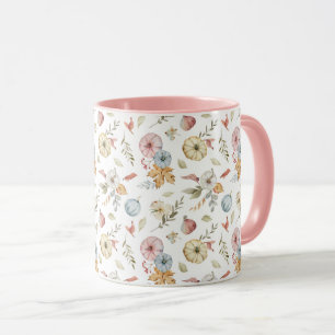 Elegantes Wasserfarbmuster im Herbst Tasse