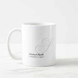 Elegantes Wasserzeichen-Monogramm Kaffeetasse