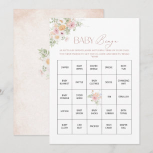 Elegantes Watercolor Baby in Bloom Floral Baby Sho Feiertagskarte
