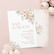 Elegantes Watercolor Baby in Blooom Pink Blume B