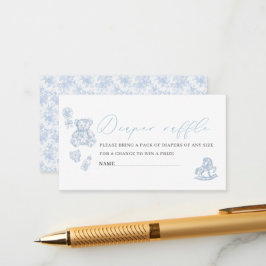 Elegantes Watercolor Blue Bogen Spielzeug Babydusc Begleitkarte