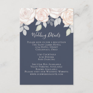 Elegantes Watercolor Blush Bloral Calligraphy Foto Begleitkarte