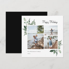 Elegantes Watercolor Botanisches Foto Feiertagskarte