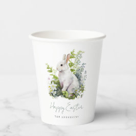 Elegantes Watercolor Floral Osterfest Party Pappbecher