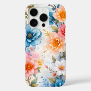 Elegantes Watercolor Floral Patten Design iPhone 16 Pro Hülle