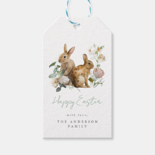 Elegantes Watercolor Florentiner Ostern Geschenkanhänger