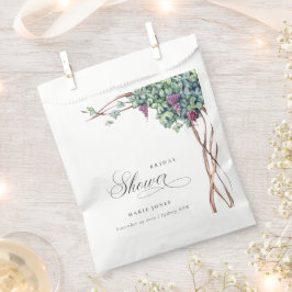 Elegantes Watercolor Grapevine Foliage Brautparty Geschenktütchen