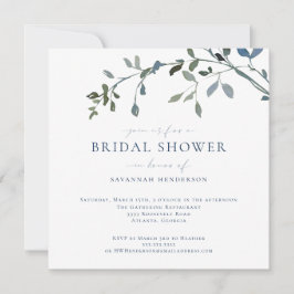 Elegantes Watercolor Grüne Weinroute Brautparty Einladung