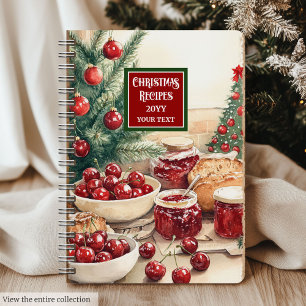Elegantes Watercolor Holiday Baking Rezept Noteboo Notizbuch