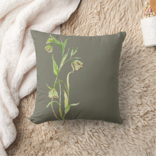 Elegantes Watercolor Lily Throw Kissen
