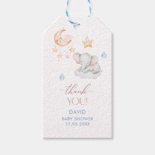 Elegantes Watercolor Little Star Elefant Baby Show Geschenkanhänger