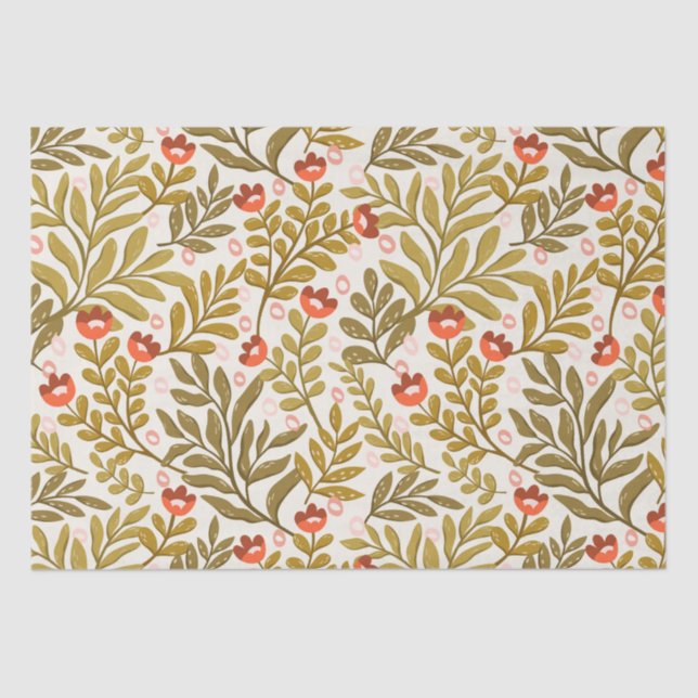 Elegantes Watercolor-Muster Seidenpapier (Vorderseite)