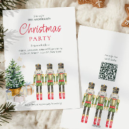 Elegantes Watercolor Nutcracker Weihnachtsfest Par Feiertagskarte
