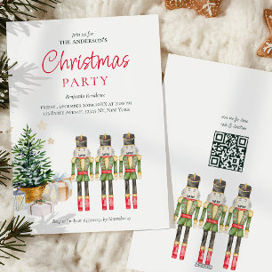 Elegantes Watercolor Nutcracker Weihnachtsfest Par Feiertagskarte