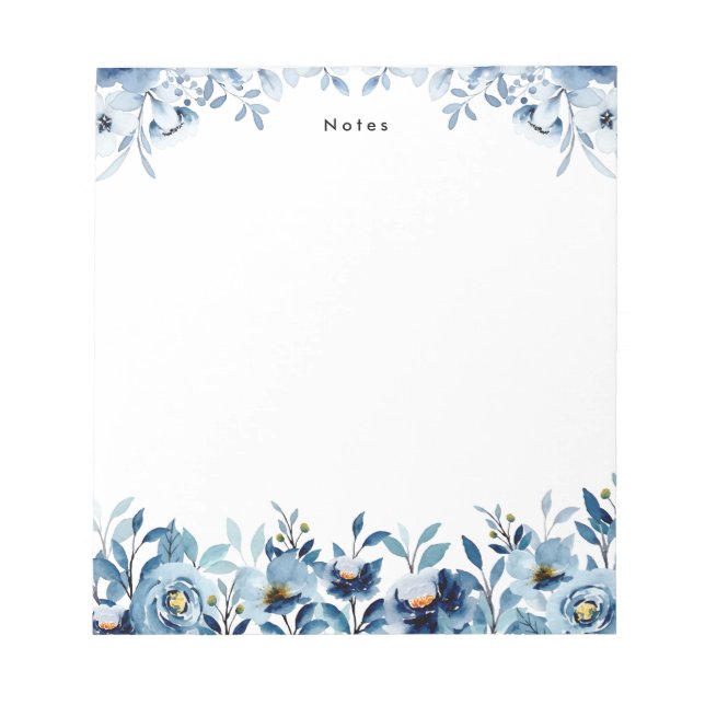 Elegantes Watercolor Personalisiert Notizblock (Vorderseite)