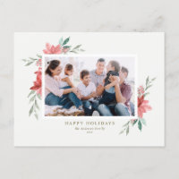 Elegantes Watercolor Rote Winter Blume Foto