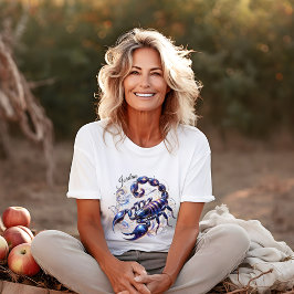 Elegantes Watercolor Scorpio Zodiac Custom T-Shirt